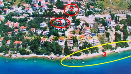 STANIČI pláž na okraji - riviéra Omiš - apartmán Chorvatsko - ubytování v Chorvatsku